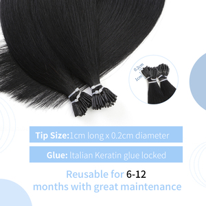 Extensiones de Cabello Ruso Remy de Doble Trama Premium con Queratina I-Tip para Venta al por Mayor en Salones y Fábricas - Extensiones de Cabello I-Tip K.SWIGS - Product Image 6