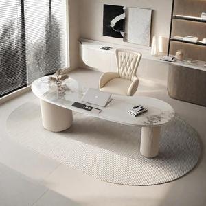 Escritorio de jefe de tablero de roca Simple moderno para el hogar para estudiar, salón de belleza de lujo para Panel de luz, recepción de consulta médica - Product Image 4