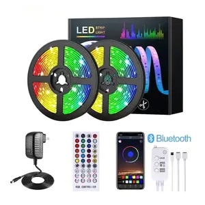 Weicao Bluetooth App 2835 RGB LED Strip Lights Kits DIY Color Changing Smart Light Tape Strips Decoração para casa