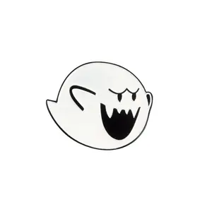 Cartoon Super Mario Boo Weiß Fett Ghost Elfin Halloween Ball Revers Broschen Abzeichen Mario Spiel Schmuck Emaille Pins