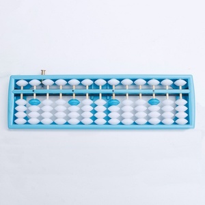 13 que nhựa xách tay mini số học Soroban hạt màu nâu toán học tính toán Trung Quốc bàn tính - Product Image 6