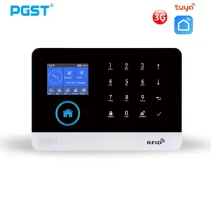 PGST 4G WIFI GSM Tuya Smart Life APP contrôle maison cambrioleur système d'alarme de sécurité avec détecteur de mouvement capteur de porte sirène sans fil