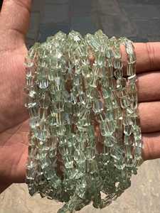 Perles de pépites d'améthyste verte facettées A A A+ 8'' (5x7-4x6mm) - environ - brin de 20cm - Fournitures de pierres précieuses - Product Image 6
