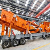 Équipement mobile intégré de concassage et de criblage à mâchoires pour pneus, usine de traitement de pierres de carrière minière à petite échelle