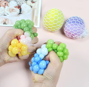 Balle anti-stress Muymuz SL006 pour enfants et adultes, 6 cm, TPR, Maltose, ronde, bleue, cube, jouet sensoriel - Product Image 5