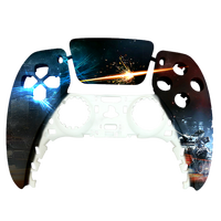 Coque de remplacement personnalisée par sublimation pour manette PS5 – Impression de motifs DIY – Boîtier avant pour console de jeu