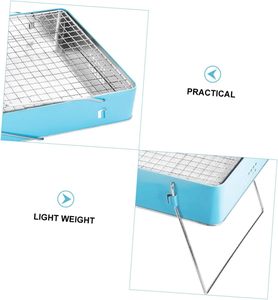 Barbacoa Moderna Integrada Desechable para Exteriores, Ideal para Picnic en Grupo, Baja Emisión de Humo, de Hierro y Metal, Ajustable, con Encendido Automático, Ecológica - Product Image 4