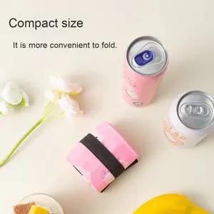 Sac de courses pliable et imperméable en tissu Oxford grande capacité avec motif de dessin animé pour l'épicerie et le rangement en supermarché - Product Image 4