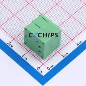 MX205R-5.0-02P-GN01-Cu-A Spring Terminal Block Through hole Component (THT),P=5mm Connector 1x2P 5mm Green Right Angle Insert - Product Image 2