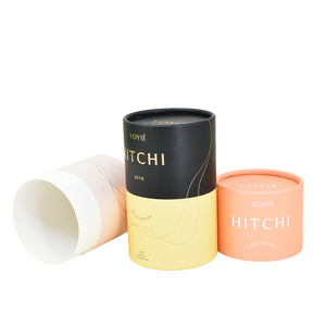100% Recycled Material Wholesale Cardboard Holder Luxury Boxes Kraft Round Packaging Box Paper Tube For Candle With Lid