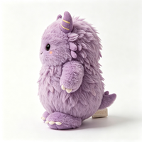 Vente en gros de poupées en peluche douces de haute qualité, mignonnes, en fourrure, monstres violets, pour enfants, jouet en peluche personnalisé