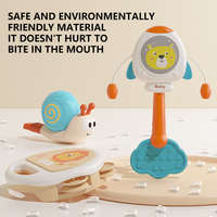 5pcs Musical Instrument Toy Set Early Education Baby Sensory Puzzle Game Cute Cartoon Music Rattle & Trumpet & Tambourine