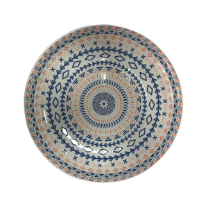 Vente en gros d'assiettes en céramique marocaine de style bohème nordique platos de cuisine plats et assiettes de service en porcelaine colorée - Product Image 2