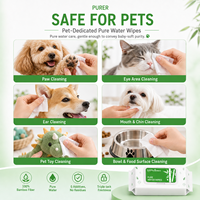 Lingettes pour animaux en fibre de bambou, sûres si les animaux les léchent, lingettes de toilettage extra larges et épaissies pour les propriétaires de marques d'articles pour animaux et les plateformes numériques UE/États-Unis