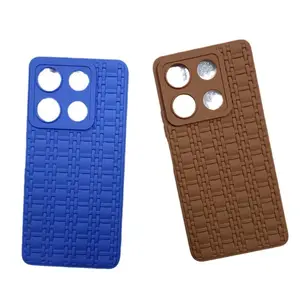 Woven pattern Silicone tpu phone case for Infinix smart 7 Samsung A03S Tecno camon 19 soft tpu phone cover for iPhone 16