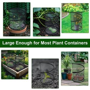 4 gói Trắng PVC mini nhà kính bảo vệ thực vật lồng Pop nhà máy bao gồm động vật côn trùng Hàng rào lưới vườn lưới bảo vệ - Product Image 4