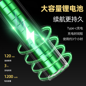 Cortadora de Pelo Digital T9 con Cabezal sin Aceite, Recortadora Eléctrica, Diseño de Rayas Verticales, Pantalla Grande, Protector para Cabeza Calva, Eléctrica - Product Image 2