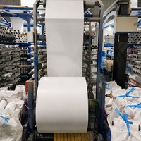 Rouleau de tissu tissé en PP personnalisé avec bordure jaune, largeur et grammage personnalisés, tissu pour sacs en gros