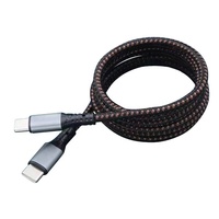 Câble de données rétractable de type C de haute qualité 100W, charge rapide 5A, nylon tressé, conducteur en cuivre pur, téléphone portable