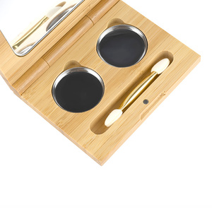 Estuche Vacío para Cosméticos, Colorete, Sombra de Ojos, Polvo Compacto, Paleta de Sombras de Ojos de Bambú Natural - Product Image 3