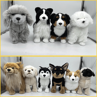 Juguete de Peluche de Husky Siberiano Realista, Peluche de Algodón PP Suave, Divertido Cachorro de Simulación, Perro Certificado Seguro y Personalizable