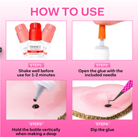 Colle pour extensions de cils imperméable à séchage rapide (0,5 seconde), colle personnalisée pour extensions de cils, noire et transparente, colle coréenne pour extensions de cils