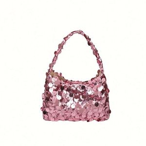 Vintage Chain Women's Lady-Style Fashion <b>Handbag</b> <b>Sequin</b> Embroidery With Zip Closure Woven Shoulder Bag - Product Image 1