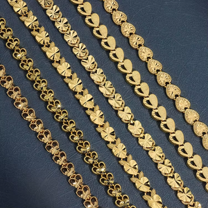 Оптовые браслеты Haosen из искусственного золота и меди, классический дизайн, роскошный браслет с сердечком, унисекс, браслет-шарм для женщин - Product Image 2