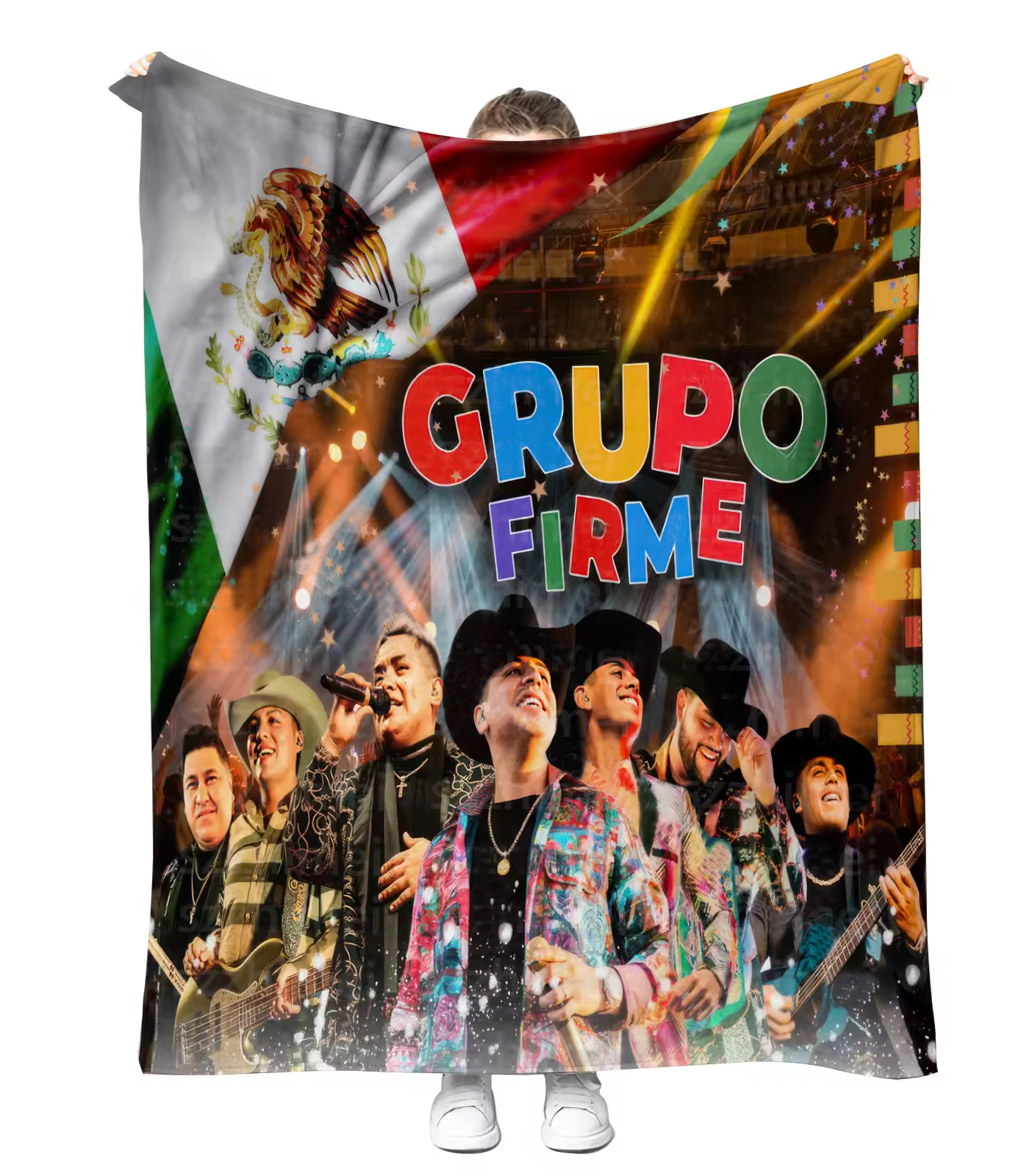 Новое мексиканское одеяло Grupo Firme, оптовое одеяло из овечьей кашемировой ткани, фланелевые тканые гобелены
