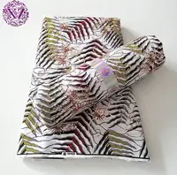 2021 più nuovo tessuto di stampe di cera reale di cotone con paillettes bellissimo design tessuto di cera stampa africana per abbigliamento