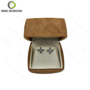 Caja de Joyería de Anillo de Alta Gama, Caja de Joyería de Gamuza Hecha a Mano, Empaque de Joyería con Logotipo Personalizado, Caja de Regalo de Joyería - Product Image 2
