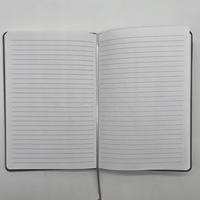 Carnet personnalisé à couverture rigide en cuir PU gris A5 avec logo, idéal pour le bureau, l'école, les étudiants, comme marque-page, journal intime ou agenda.