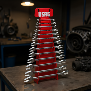 Jeu de clés mixtes Usag, 13 pièces, métriques, en acier au chrome-vanadium, pour réparation automobile - Product Image 3