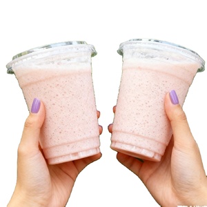 Disposable Custom LOGO Printed Clear <b>Plastic</b> <b>Cup</b> Boba Milk Tea Ice Coffee Smoothie PET <b>Plastic</b> <b>Cups</b> with Lids - Product Image 3