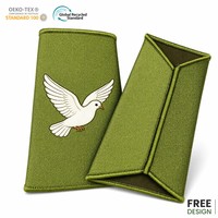 Écusson tissé personnalisé, emblème colombe volante, badge jacquard haute densité, thermocollant ou à coudre pour uniformes, vêtements, vestes, chapeaux