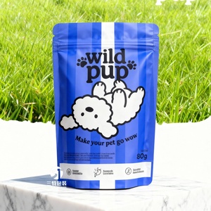 Custom Kraft Paper Stand-Up Pouch with Zipper Eco-Friendly Moisture Proof Dog Cat Food <b>Packaging</b> <b>Bag</b> Digital Printing - Product Image 5