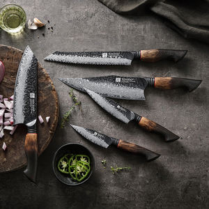 Xinşef bıçak seti özel şam çelik mutfak bıçakları yeni tasarım beyaz meşe yanmış ahşap kolu keskin - Product Image 3
