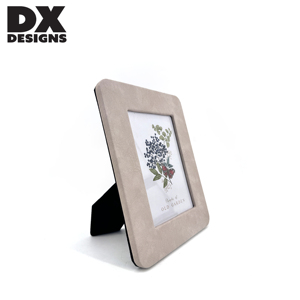 Cadre <span class=keywords><strong>photo</strong></span> en daim beige DX Designs 4x6 5x7 8x10 pouces, coins arrondis, toucher doux, pour mariage, anniversaire et cadeaux - Product Image 2