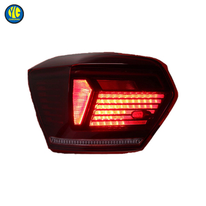 Accessori Auto YU GUANG per Volkswagen <span class=keywords><strong>Polo</strong></span> 2019-2022: Luci Posteriori a Lente Trasparente, Indicatori di Direzione e Luci Freno – Aggiornamento Fanalini Posteriori - Product Image 2