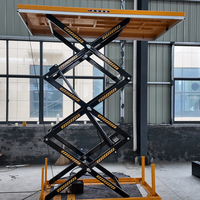Table élévatrice à ciseaux hydraulique stationnaire, plateforme sur mesure 1000x4000kg, élévateur de marchandises industriel