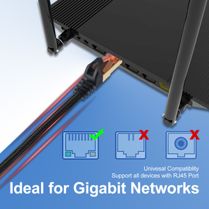 Cat8ネットワークケーブルSftp Cat8 22awgナイロン編組ネットワークケーブルRj45コネクタ付き最大48Gbps 2000Mhz Cat8パッチコード - Product Image 5