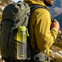 Nouvelle bouteille d'eau EVEPURE 35oz/1050ml sans BPA en Tritan transparent, à large ouverture, anti-fuite, réutilisable, avec paille rabattable, pour les voyages et les activités de plein air