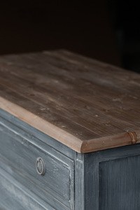 Mobili in stile <span class=keywords><strong>rustico</strong></span> <span class=keywords><strong>Vintage</strong></span> francese colore bianco o blu cassettiera antica in pino riciclato - Product Image 6