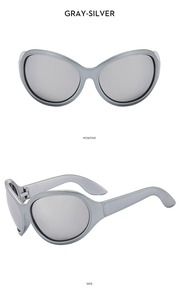 Occhiali da Sole QSKY Oversize Hip-hop con Montatura Ovale Futuristica in Stile Y2k - Product Image 5