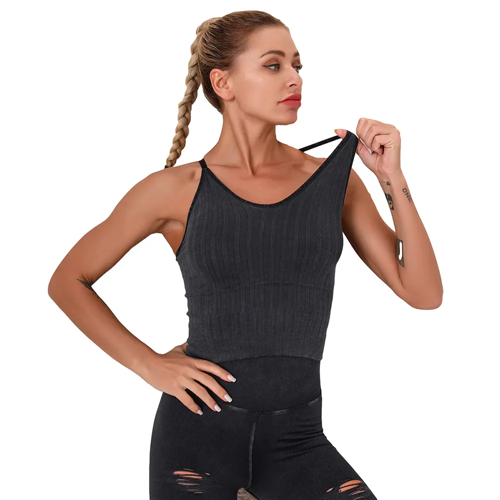LIFTJOYS women tracksuit gym sets sport suit fitness yoga wear vest ripped Ripped Tights Out of the Street Fitness Wear