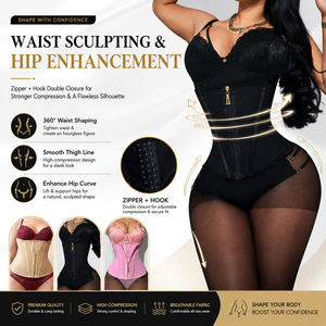 LANGQIN Women's Breathable <b>Latex</b> Waist Trainer Corset Belly Cincher with Tummy Control Bustier Shapewear Slimming Workout Girdle - Product Image 2