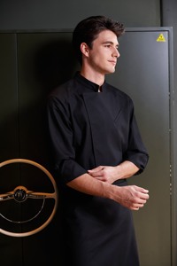 Veste <span class=keywords><strong>de</strong></span> <span class=keywords><strong>Chef</strong></span> en Polyester Brodé Personnalisable, Durable et Lavable, pour la Restauration Fine, Tenue <span class=keywords><strong>de</strong></span> Travail Professionnelle pour Restaurant, Coupe 3D, Image Professionnelle - Product Image 5