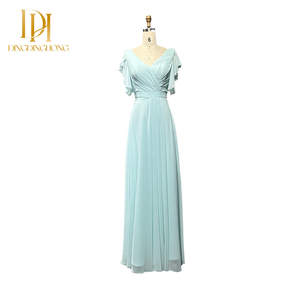 2024 verano azul hielo cuello en V <span class=keywords><strong>vestido</strong></span> de noche <span class=keywords><strong>para</strong></span> mujer <span class=keywords><strong>para</strong></span> boda <span class=keywords><strong>dama</strong></span> de honor graduación baile cena fiestas tamaño XL - Product Image 5