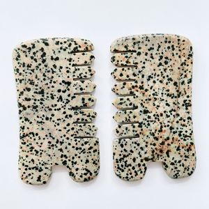 HZ Natural Rose Quartz Guasha Peine Herramientas de masaje Germinación y espesar el cabello Jade Gua Sha Producto Gua Sha Peine <span class=keywords><strong>Faceroller</strong></span> - Product Image 5