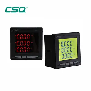 CSQ grosir Ammeter Voltmeter 220V panel CE digital voltmeter ammeter multifungsi tiga fase RS485 AC